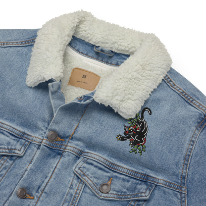 Denim Sherpa Jacket - Embroidered