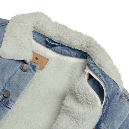 Denim Sherpa Jacket - Embroidered